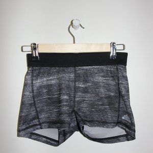 Adidas Grey tight striped Track Shorts
